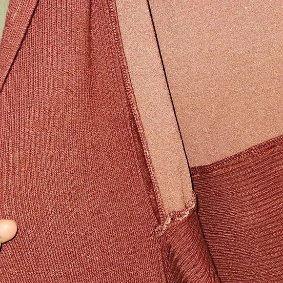 Women's 89th and Madison Open Front Waterfall Cardigan Burgundy - Picture 3 of 8